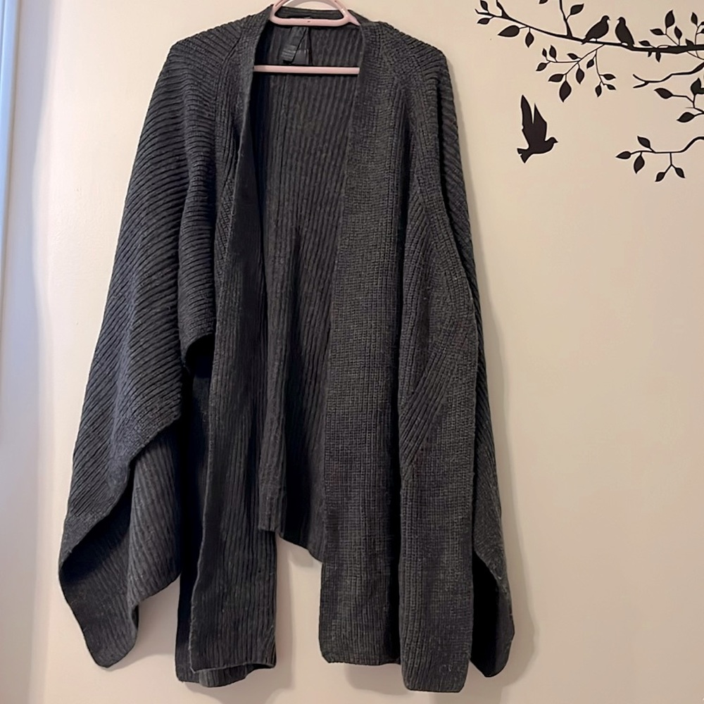 All Saints Dark Gray Poncho EUC